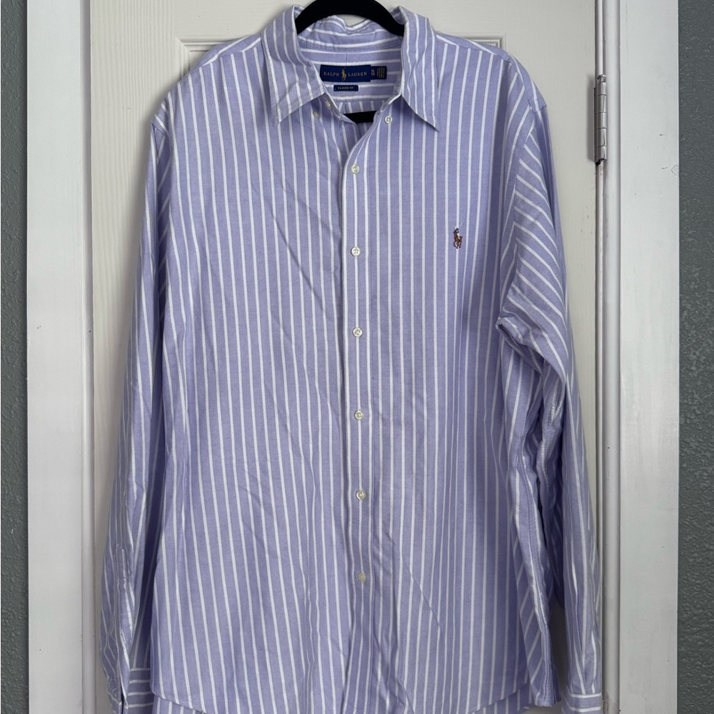 Ralph Lauren Purple Classic Fit Button Down Shirt